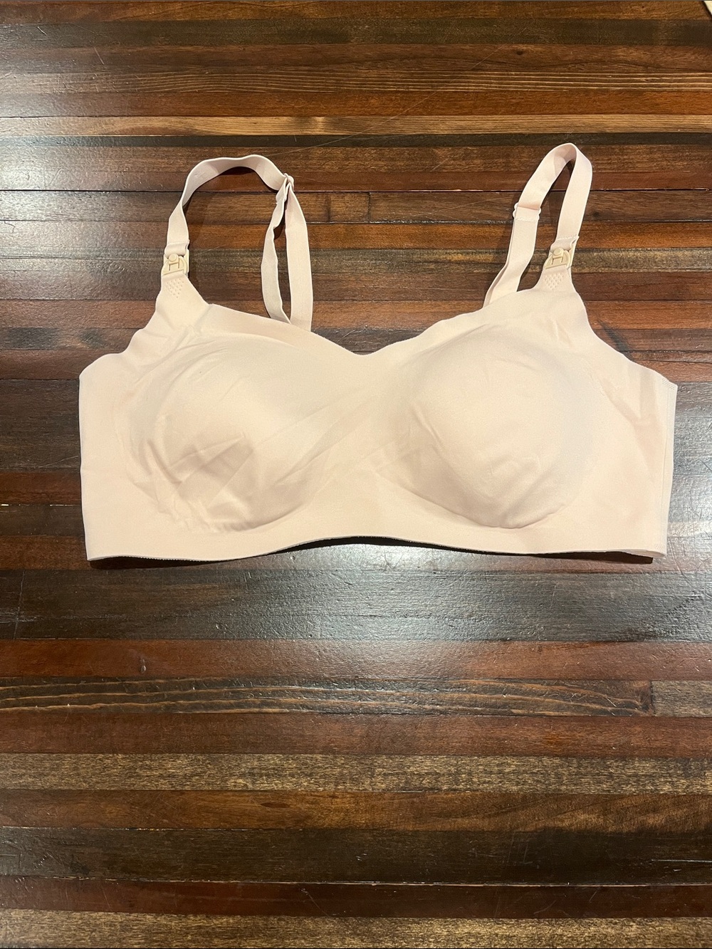 Kindred Bravely Seamless Nursing Bra - Blush Pink/nude large